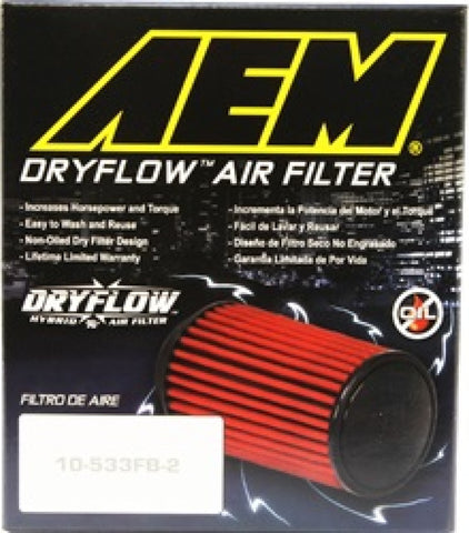 AEM 2.75in Flange 6in x 4.5in Base 6in x 3.8125in Top 5in Height DryFlow Air Filter - 21-2129DK