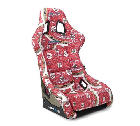 NRG FRP Bucket Seat PRISMA Oriental Longivity Plate Edition W/ Gold Pearlized Back - Large - FRP-302-DYNASTY