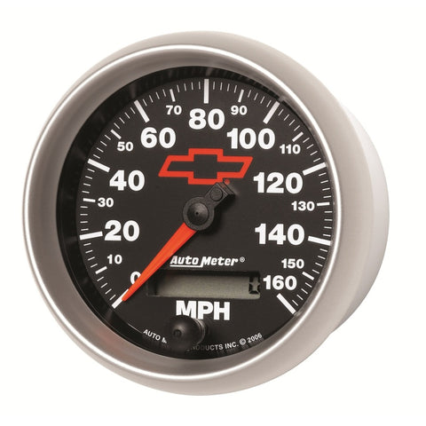 Autometer Speedometer 3-3/8in, 0-160 MPH, Elec. Programmable - Bowtie Black - 3688-00406