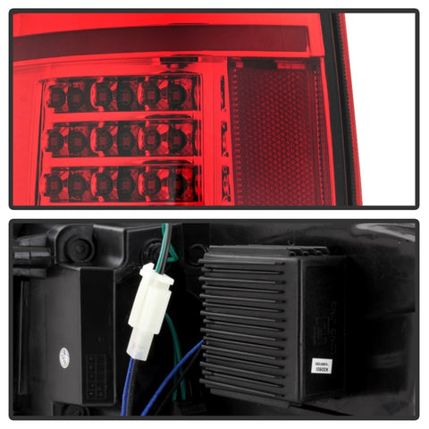 xTune 09-14 Ford F-150 Light Bar LED Tail Lights - Red Clear (ALT-JH-FF15009-LBLED-RC) - 9042201