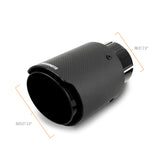 Mishimoto Carbon Fiber Muffler Tip 2.5in Inlet 3.5in Outlet Black - MMEXH-TIP-CF25BK