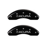 MGP 4 Caliper Covers Engraved Front Acura Engraved Rear TSX Black finish silver ch - 39004STSXBK