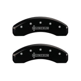 MGP 4 Caliper Covers Engraved Front & Rear Lincoln Black finish silver ch - 36015SLCNBK