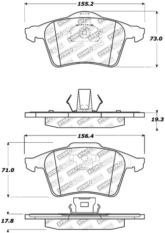 StopTech Street Select Brake Pads - Front/Rear - 305.09152