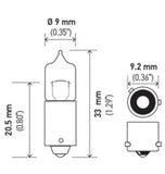 Hella Bulb H6W 12V 6W BAX9s T2.75 - H6W