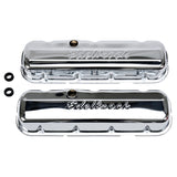 Edelbrock Valve Cover Signature Series Chevrolet 1965 and Later 396-502 V8 Low Chrome - 4480