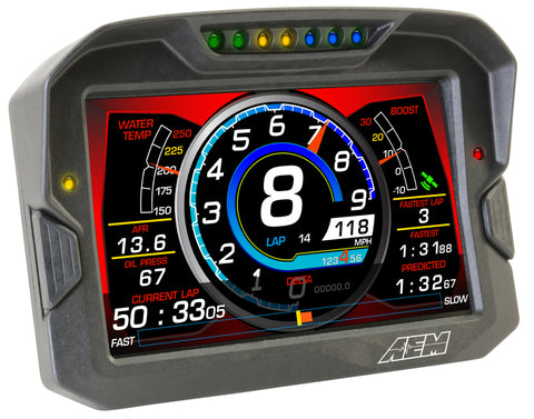 AEM CD-7 Logging GPS Enabled Race Dash Carbon Fiber Digital Display w/o VDM (CAN Input Only) - 30-5703