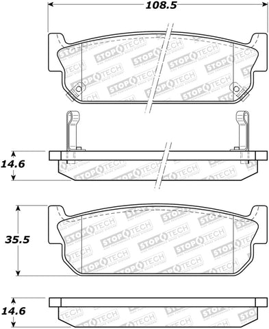 StopTech Street Brake Pads - Front - 308.05880