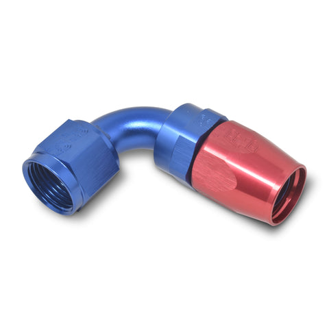 Russell Performance -20 AN Red/Blue 90 Degree Full Flow Hose End - 610210