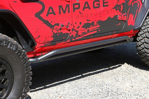 Rampage 2018-2019 Jeep Wrangler(JL) Unlimited Sport S 4-Door Rail Slide Step - Black - 26631