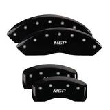 MGP 4 Caliper Covers Engraved Front & Rear MGP Black Finish Silver Char 2009 Mercedes-Benz C300 - 23229SMGPBK