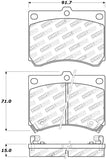 StopTech Street Touring 91-03 Ford Escort ZX2 / 92-95 Mazda MX-3 Front Brake Pads - 308.04730