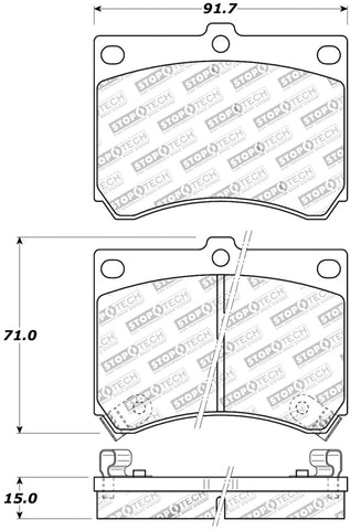 StopTech Street Touring 91-03 Ford Escort ZX2 / 92-95 Mazda MX-3 Front Brake Pads - 308.04730