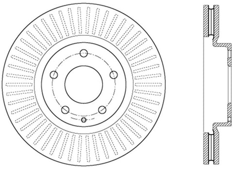 StopTech Performance Front Right Brake Rotor - 128.45084R