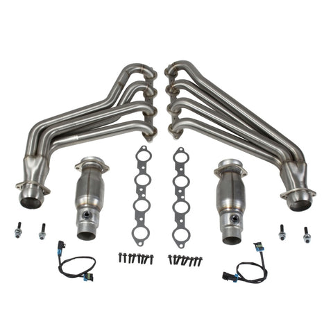 BBK 10-15 Camaro LS3 L99 Long Tube Exhaust Headers With Converters - 1-3/4 304 Stainless - 40215