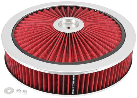 Spectre ExtraFlow HPR Air Cleaner Assembly 14in. x 3in. - Red - 47622