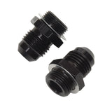 Russell Performance -6 AN Carb Adapter Fittings (2 pcs.) Black - 640203