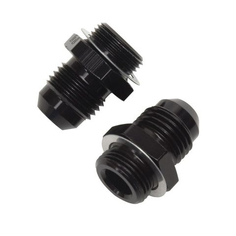 Russell Performance -6 AN Carb Adapter Fittings (2 pcs.) Black - 640203