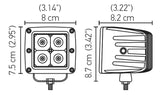 Hella HVF Cube 4 LED Off Road Kit - 3.1in 12W Spot Beam - 357204031