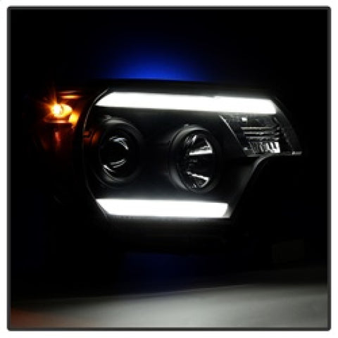 Spyder Toyota Tacoma 12-15 Projector Headlights Light Bar DRL Black PRO-YD-TT12-LBDRL-BK - 5081711