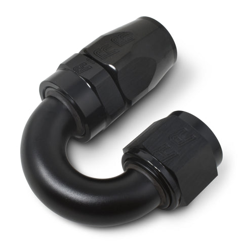 Russell Performance -6 AN Black 180 Degree Full Flow Swivel Hose End - 613505