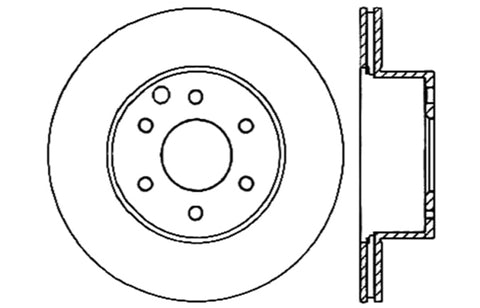 StopTech Slotted & Drilled Sport Brake Rotor - 127.42087R