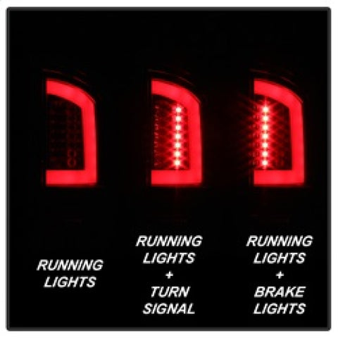 Spyder 07-09 Dodge Ram 2500/3500 V3 Light Bar LED Tail Lights - Red Clear (ALT-YD-DRAM06V3-LBLED-RC) - 5084286