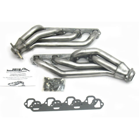 JBA 65-73 Ford Mustang 260-302 SBF 1-5/8in Primary Raw 409SS Mid Length Header - 1650S