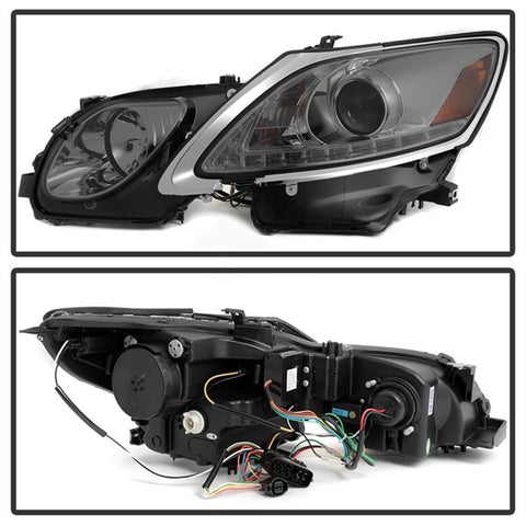 Spyder Lexus GS 300 / 350 / 450 06-11 Headlights - HID Model Only - Smoke PRO-YD-LG06-HID-DRL-SM - 5082817