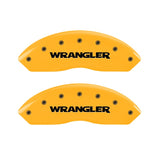 MGP 2 Caliper Covers Engraved Front Wrangler Yellow Finish Black Char 2006 Jeep Wrangler - 42009FWRGYL