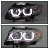 Spyder BMW E90 3-Series 06-08 4DR V2 Headlights - HID Only - Black PRO-YD-BMWE9005V2-HID-DRL-BK - 5083852