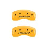 MGP 4 Caliper Covers Engraved Front Accord Engraved Rear Accord Yellow finish black ch - 20207SACCYL