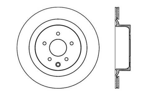 StopTech Nissan 370z / Infiniti G37 SportStop Drilled Rear Left Rotor - 128.42101L