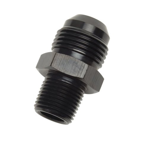 Russell Performance ADAPTER FITTING #6 AN MALE FLARE TO 1/2in NPT MALE BLK - 670153