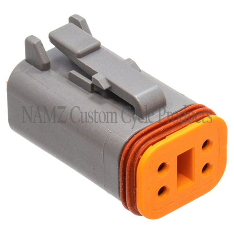 NAMZ Deutsch DT Series 4-Wire Plug & Wedgelock - Grey (Repl. HD 72134-94GY) - DP-4G