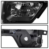 Xtune Ford F150 09-14 Projector Headlights Halogen Model Only LED Halo Black PRO-JH-FF15009-CFB-BK - 9032226