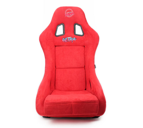 NRG FRP Bucket Seat ULTRA Edition - Medium (Red Alcantara/Pearlized Back) - FRP-303RD-ULTRA