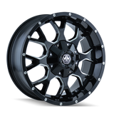 Mayhem 8015 Warrior 17x7.5 / 6x135 BP / 40mm Offset / 106mm Hub Black w/ Milled Spokes Wheel - 8015-7737M