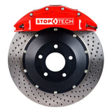 StopTech BBK 01-07 BMW M3 (E46) Front w/ Red ST-60 Calipers 355x32 Drilled Rotors Pads and SS Lines - 83.137.6700.72