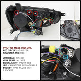 Spyder Mitsubishi Lancer/EVO-10 08-14 Projector Xenon/HID- LED Halo DRL Blk PRO-YD-ML08-HID-DRL-BK - 5042231