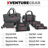 Go Rhino XVenture Gear Tool Roll - Small (4x4in. Closed) 12oz Waxed Canvas - Black - XG1020-01