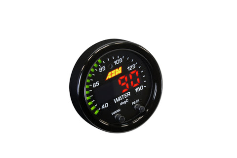 AEM X-Series Temperature 100-300F Gauge Kit (ONLY Black Bezel and Water Temp. Faceplate) - 30-0302