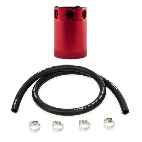 Mishimoto Compact Baffled Oil Catch Can 3-Port - Red - MMBCC-CBTHR-RD