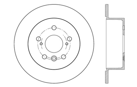 StopTech Sport Drilled & Slotted Rotor - Rear Left - 127.44188L