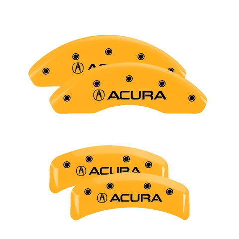 MGP 4 Caliper Covers Engraved Front & Rear Acura Yellow Finish Black Char 2001 Acura TL - 39002SACUYL