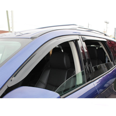 Westin 2013-2018 Nissan Pathfinder Wade Slim Wind Deflector 4pc - Smoke - 72-69478