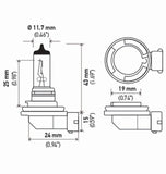 Hella H11 12V 55W PGJ19-2 HP2.0 Performance Halogen Bulb - Pair - H11 2.0TB