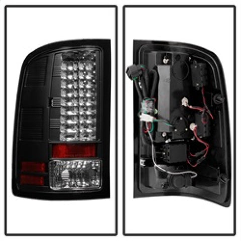 Spyder GMC Sierra 07-13 (Not fit 3500 Dually 4 Rear Wheels)LED Tail Lights Black ALT-YD-GS07-LED-BK - 5014948