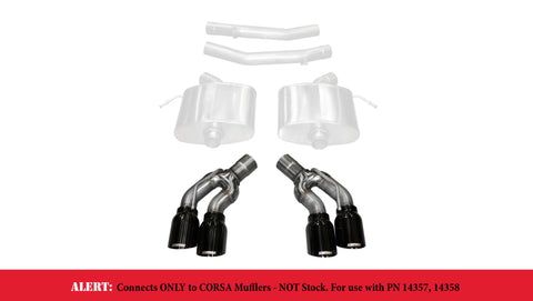 Corsa 16-17 Cadillac CTS-V 2.75in Inlet / 4.0in Outlet Black PVD Tip Kit (For Corsa Exhaust Only) - 14359BLK