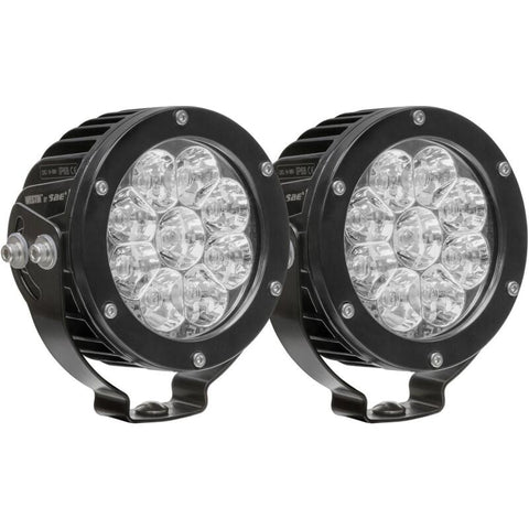 Westin Axis LED Auxiliary Light 4.75 inch Round Spot w/3W Osram (Set of 2) - Black - 09-12007A-PR